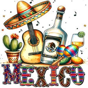 FULL COLOR WOODEN ENGRAVING SOUVENIRS CINCO DE MAYO COD/ALOVA390